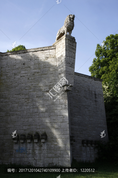獅子紀念碑在muehlhausen（圖林根州）