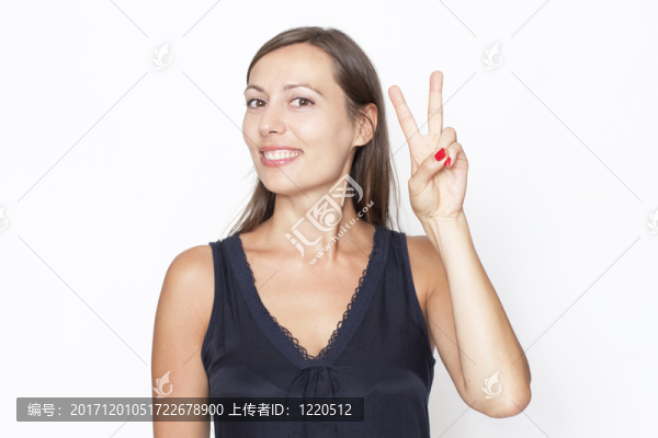 做勝利的婦女標(biāo)志