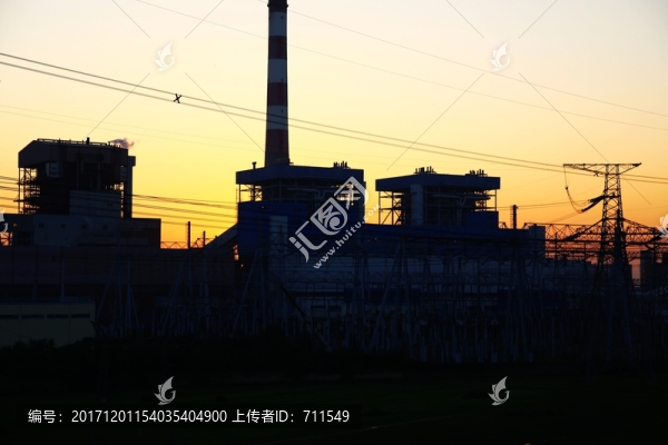 黃昏發(fā)電廠剪影