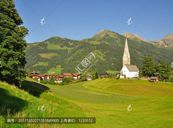 在kleinwalsertal度假村mittelberg