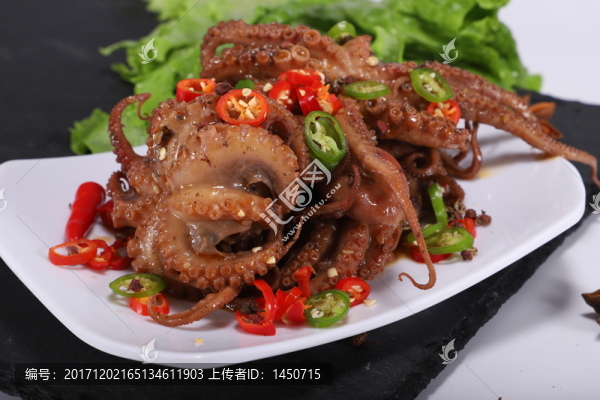 辣味八爪魚,美食