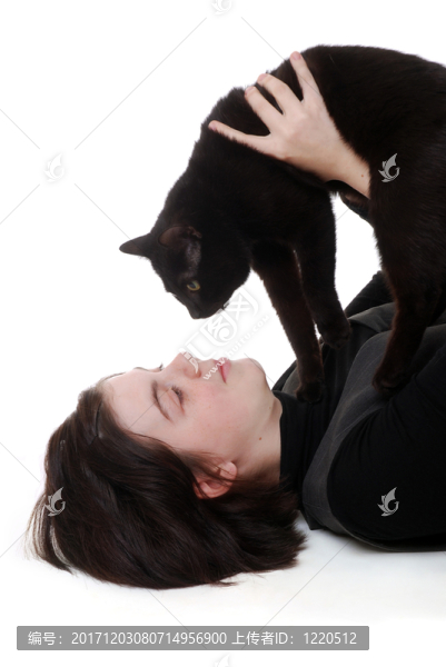 女孩與貓