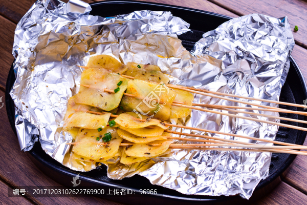 土豆片,燒烤