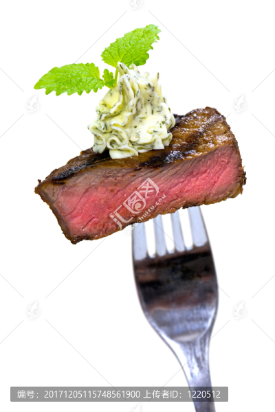在白色牛排牛排美食開胃菜