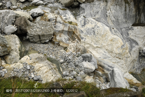 大理石國家公園的大理石巖石