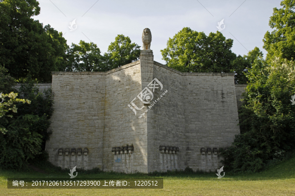獅子紀念碑在muehlhausen（圖林根州）