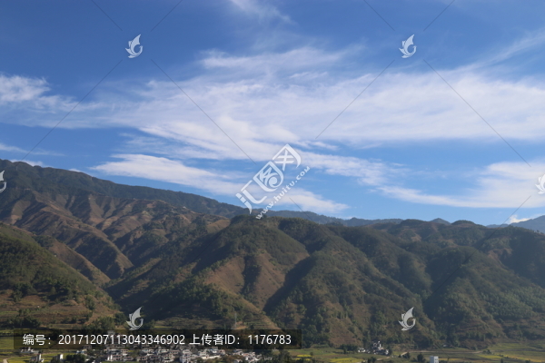 藍(lán)天白云,小鎮(zhèn),藍(lán)天,白云