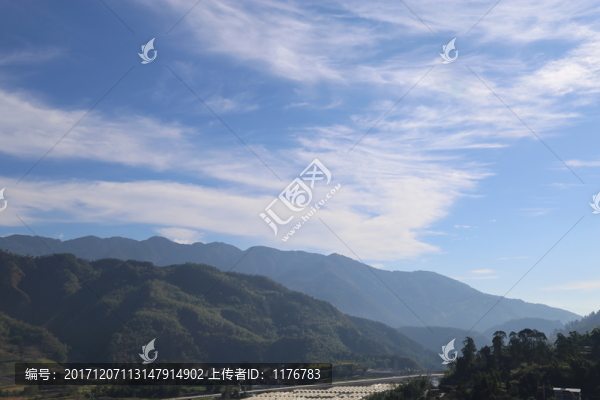 藍(lán)天白云,小鎮(zhèn),藍(lán)天,白云