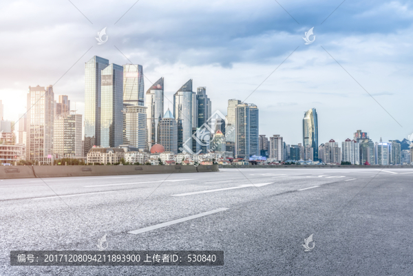 城市道路和建筑景觀