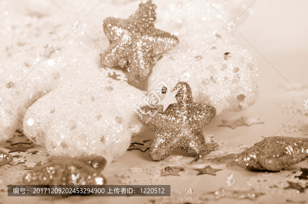星星和雪花背景