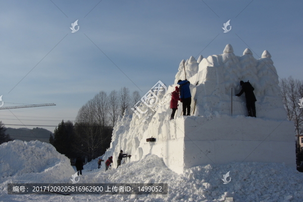 制作雪雕