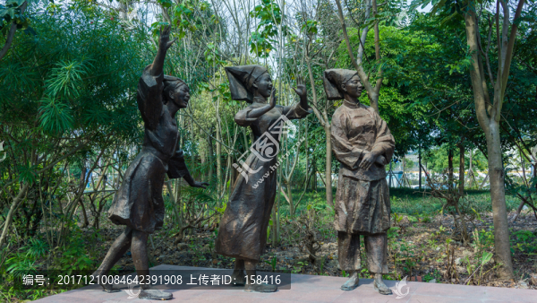 少數(shù)民族對歌三月三民歌節(jié)雕塑像