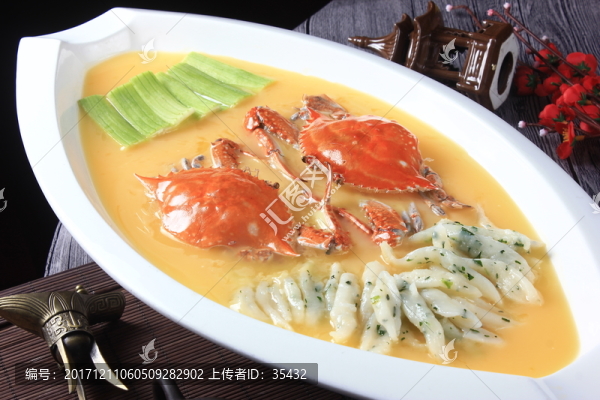 面疙瘩燒蟹,螃蟹面疙瘩