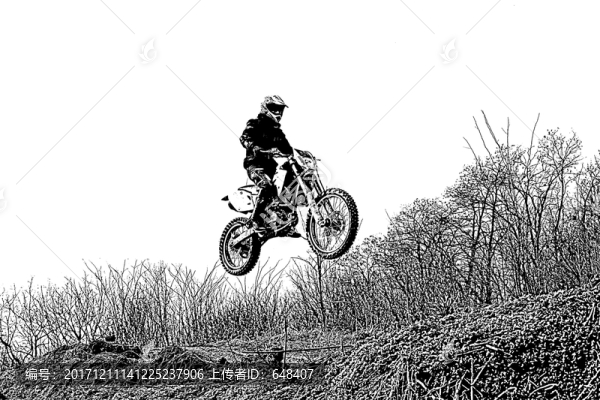 版畫(huà)效果摩托車(chē)手,摩托車(chē)手