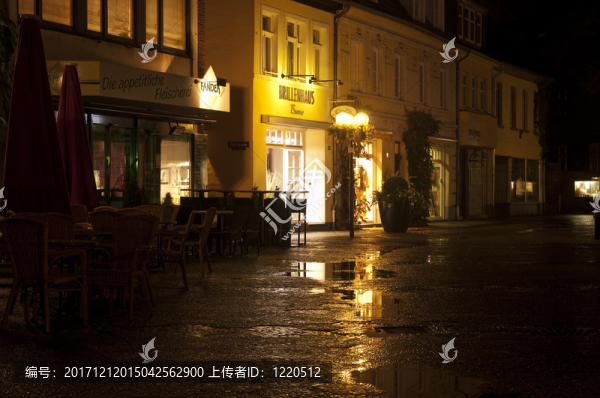 altstadt,kempen在晚上
