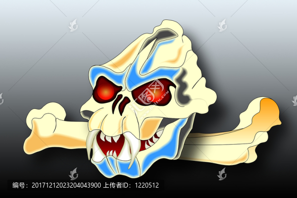 頭骨和骨頭