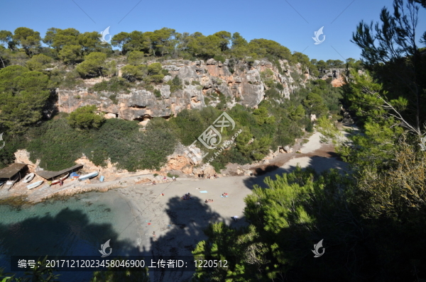 海灣在cala,pi，馬略卡島
