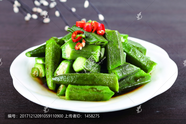 豆豉拌秋葵