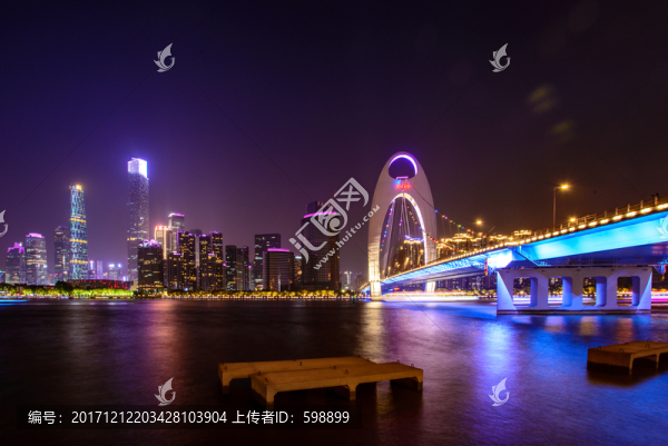 絢麗珠江河岸獵德大橋