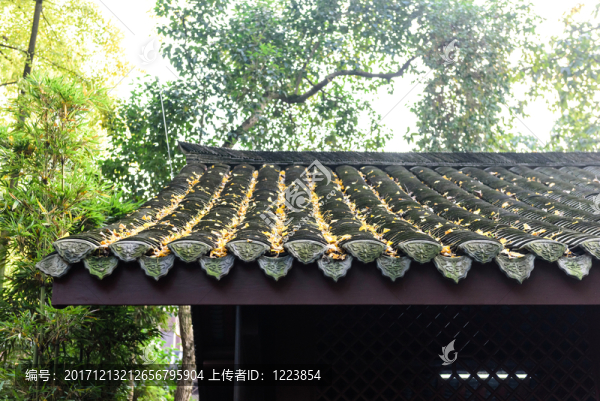 小青瓦古建筑房頂