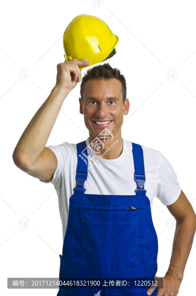 有安全帽的建筑工人