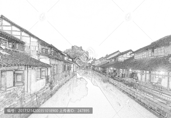 烏鎮(zhèn),線稿