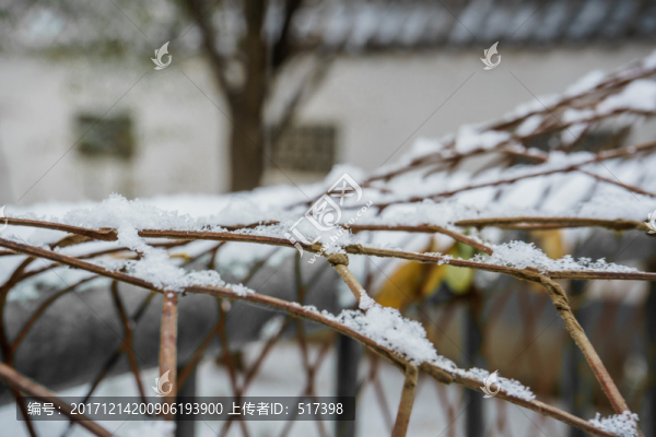 雪下欄桿