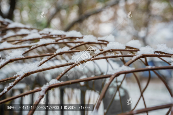 雪下欄桿