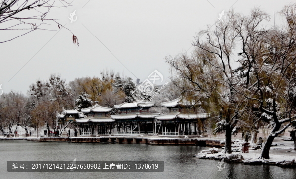 避暑山莊水心榭雪景