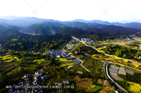 航拍徽州田園風(fēng)光