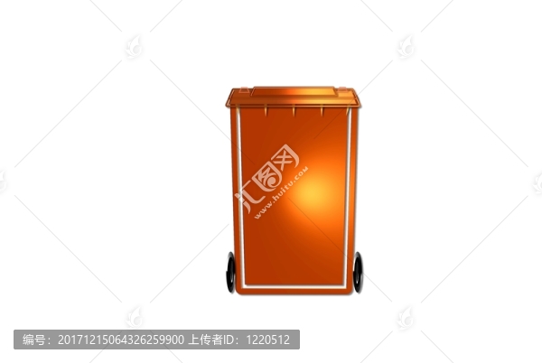 新的橙色回收箱