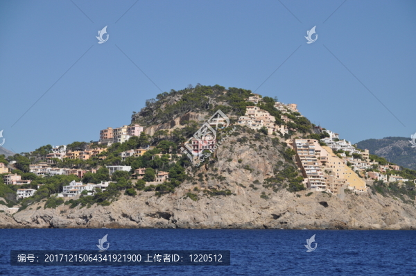 在港口d＆＃039和安大略，馬略卡島的海岸