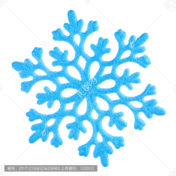 在白色的藍(lán)色雪花