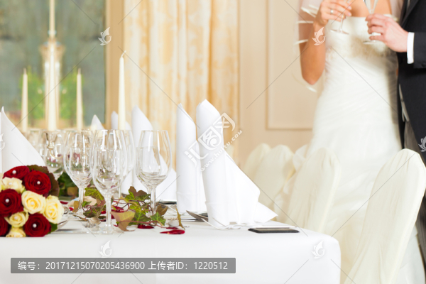 在婚禮上的婚禮桌