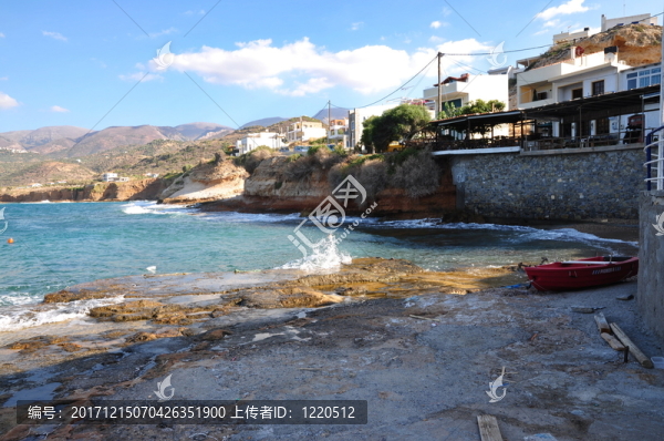 田園詩(shī)般的mochlos在東部克里特島的mirabello海灣