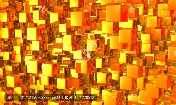 巨型立方體背景金子01