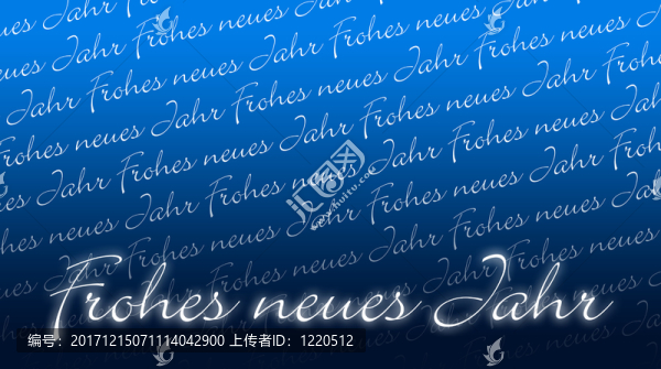 新年賀卡,-,新年快樂,-,藍色