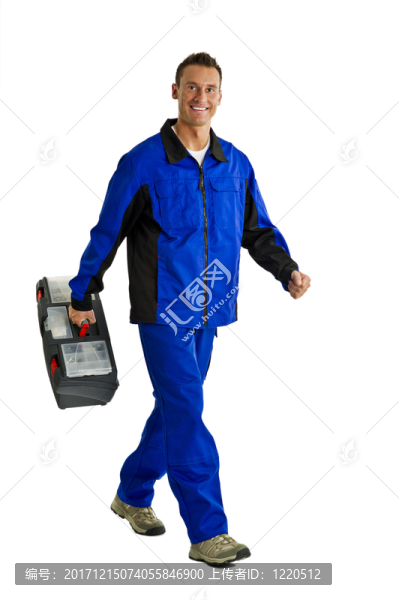 有工具盒的工匠