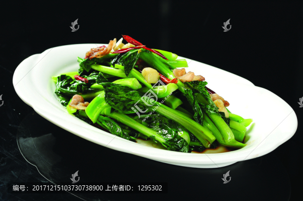 拍蒜炒菜苔