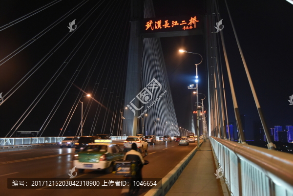 武漢長(zhǎng)江二橋夜色