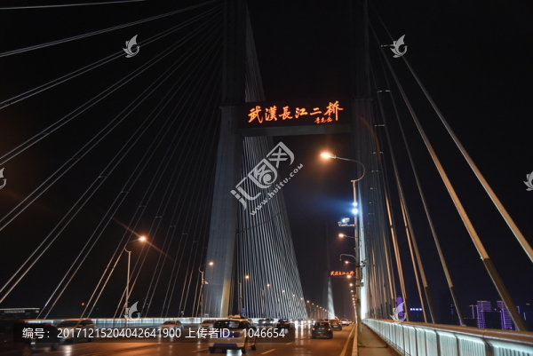 武漢長江二橋夜景