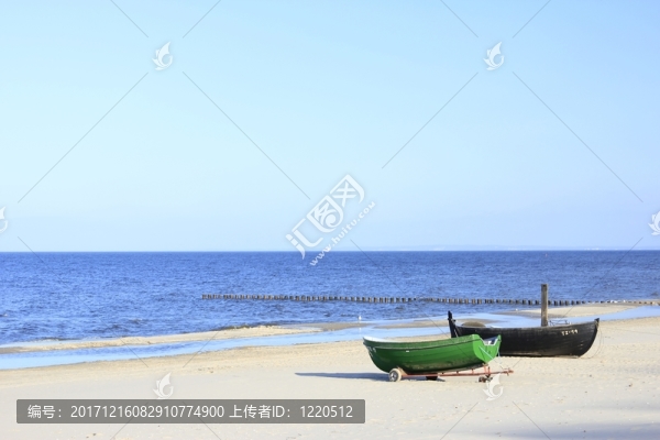 在波羅的海的漁船