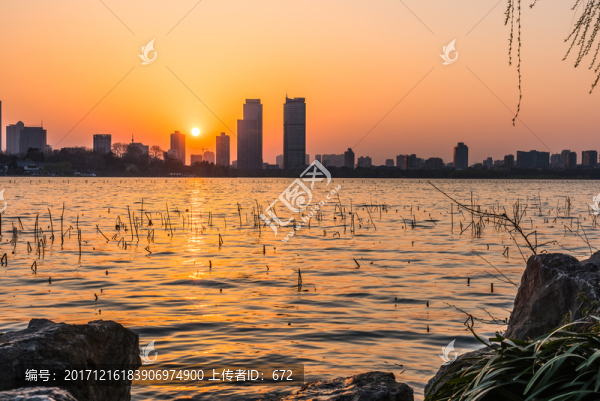 玄武湖黃昏美景