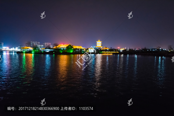 聊城東昌湖夜景,（7）