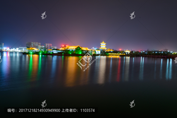 聊城東昌湖夜景,（14）