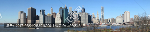 曼哈頓布魯克林的天際線全景
