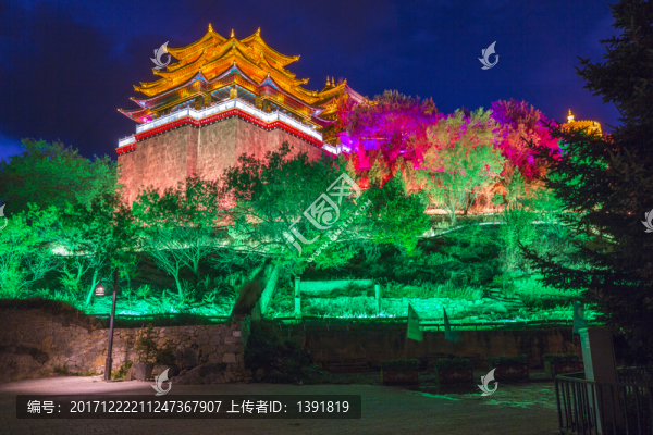 香格里拉獨(dú)克宗古城夜景