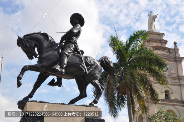 卡馬圭,-,在parque,agramonte的紀(jì)念碑