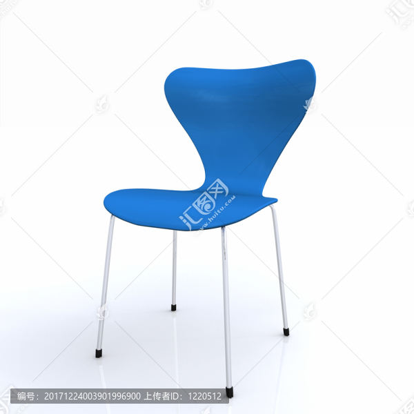 3d設(shè)計師椅子藍色銀色