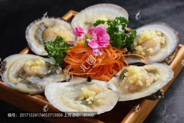 蒜茸扇貝,元貝